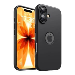 Elzzi Microfiber Logo Cut Cover Compatible for iPhone 17 Case Liquid Silicone